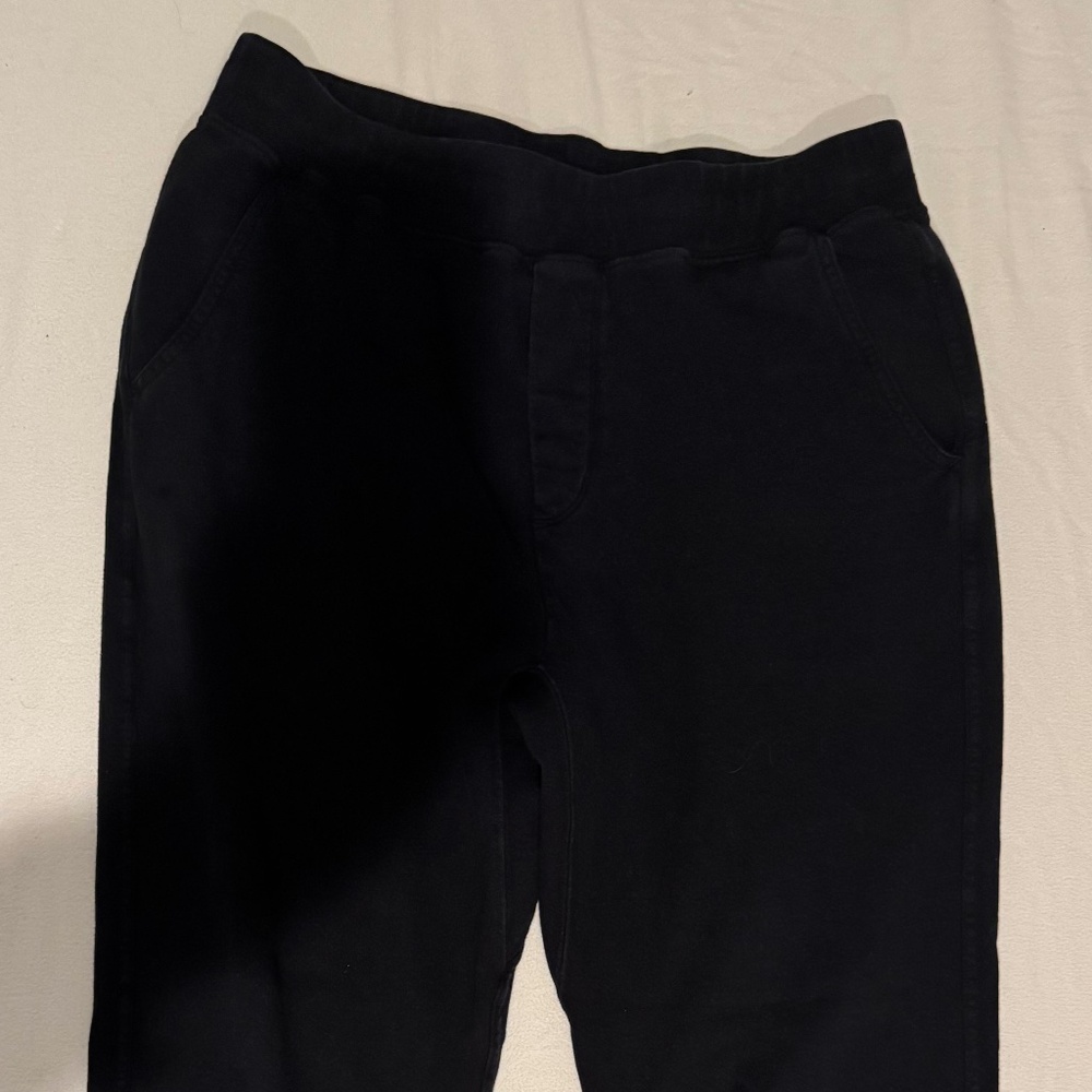 American Giant Straight-Leg Sweatpants Black Large Made in USA